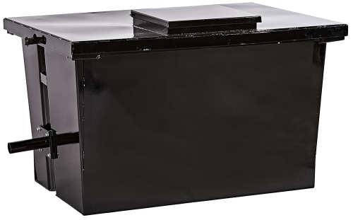 300 Gallon Container with Locking Screen Security Lid grease container lid, theft deterrent lid, secure grease lid, grease bin lid, grease container top