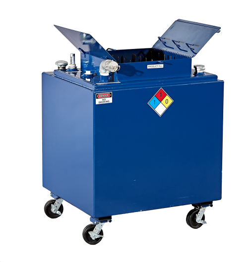 185 Gallon Double Wall Used Oil Tank With Drain Area double wall used oil tank with drain pan, portable used oil storage tank, steel double wall used oil tank