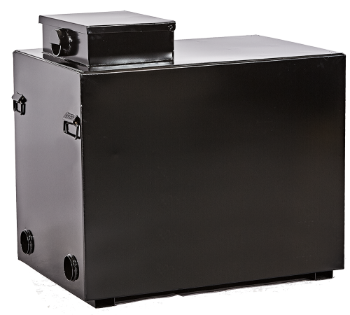 215 Gallon Enclosed Grease Tank with Heat Tubes 300 gallon enclosed grease container, enclosed grease container, theft deterrent grease container, lockable grease container, heated grease tank