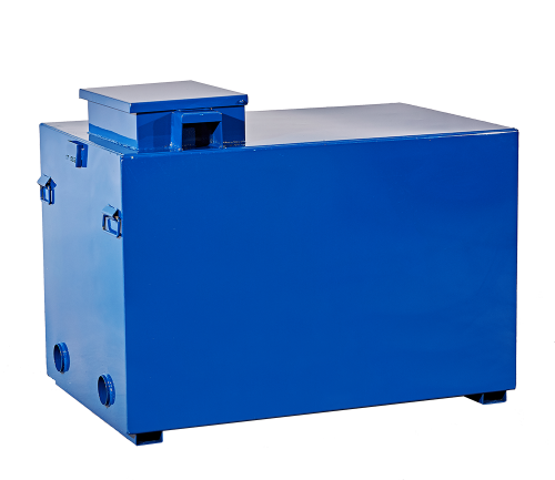 300 gallon enclosed grease container, enclosed grease container, theft deterrent grease container, lockable grease container, heated grease tank