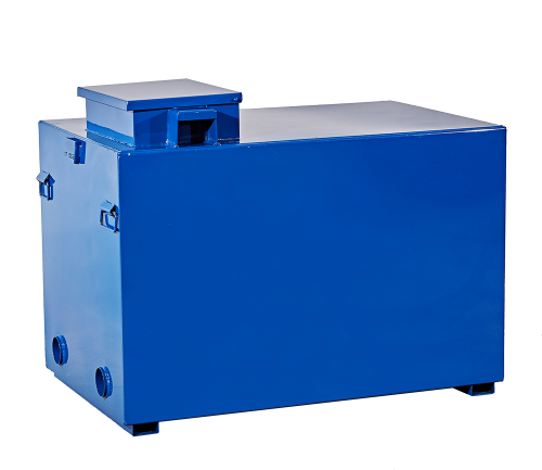 300 Enclosed Grease Container with Square Lock Guard 300 gallon enclosed grease container, enclosed grease container, theft deterrent grease container, lockable grease container, heated grease tank